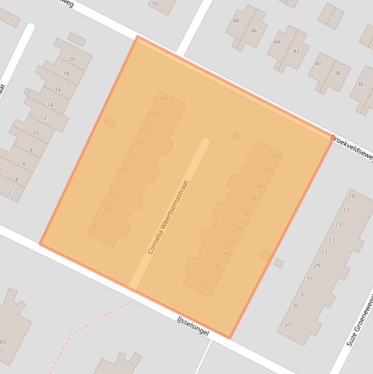 Kaart van postcodegebied 6991ZC.