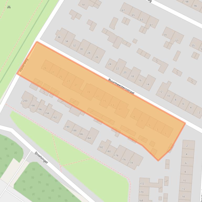 Kaart van postcodegebied 6991ZM.