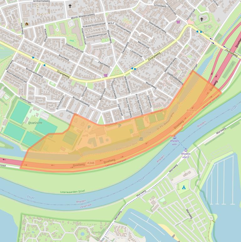 Kaart van postcodegebied 6991ZP.