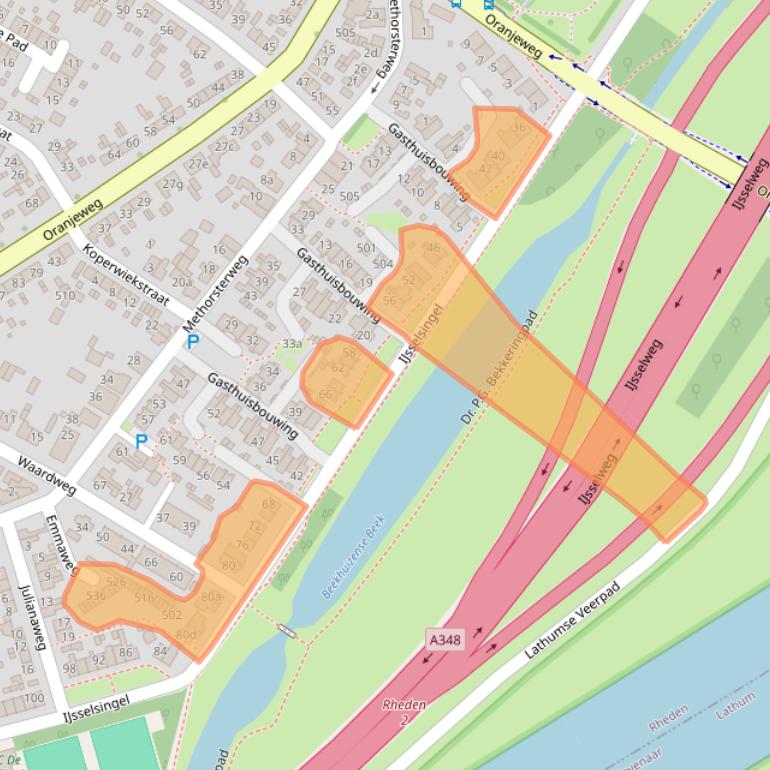 Kaart van postcodegebied 6991ZS.