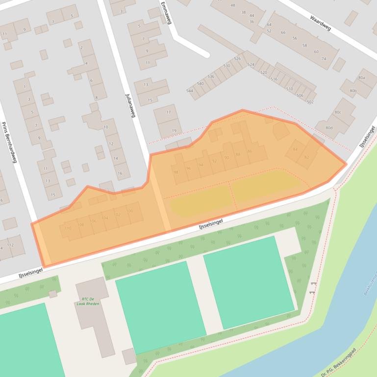 Kaart van postcodegebied 6991ZT.