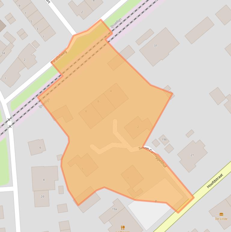 Kaart van postcodegebied 6994AD.