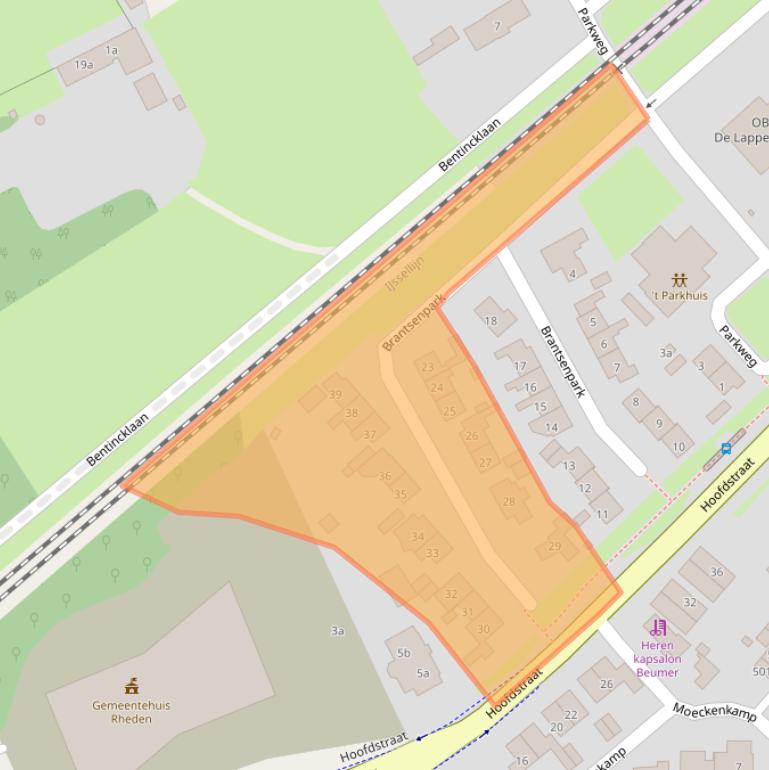 Kaart van postcodegebied 6994AN.