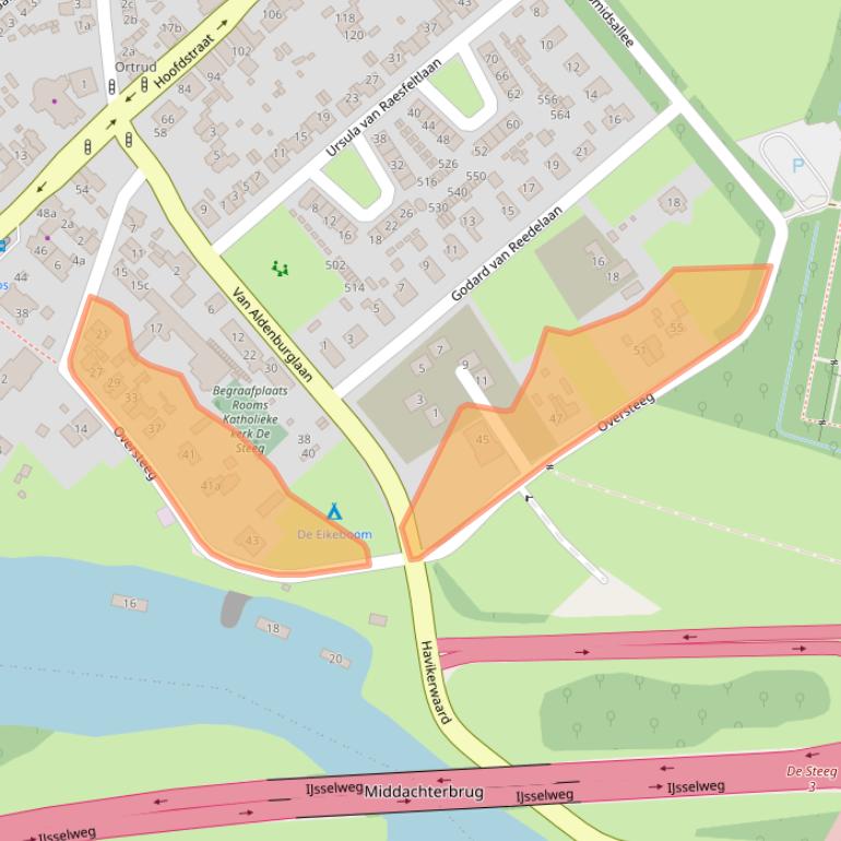 Kaart van postcodegebied 6994AS.