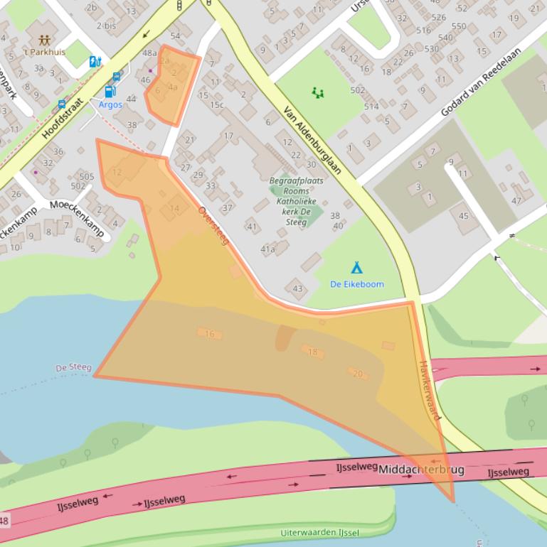 Kaart van postcodegebied 6994AT.