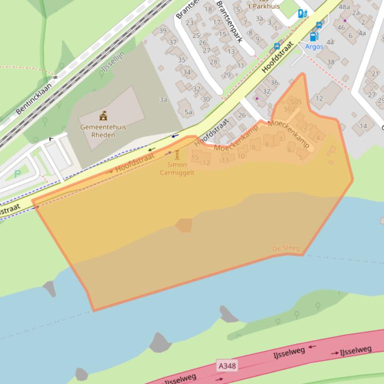 Kaart van postcodegebied 6994AX.