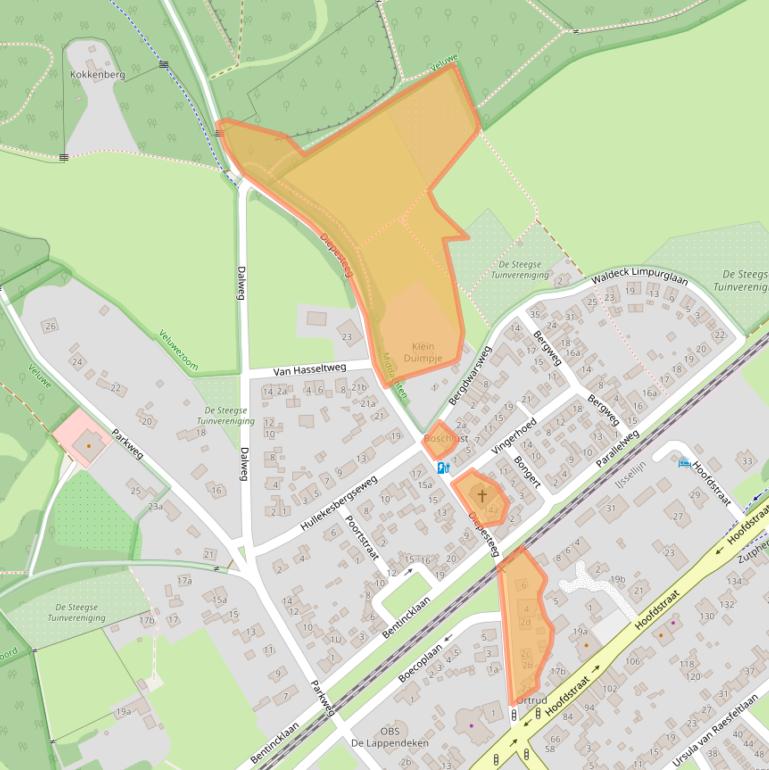 Kaart van postcodegebied 6994CD.