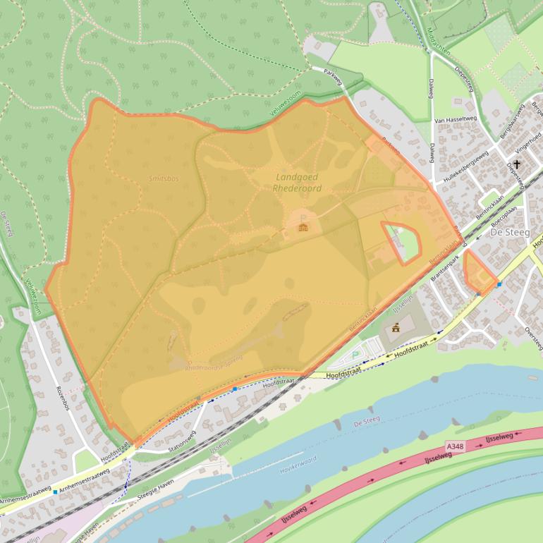 Kaart van postcodegebied 6994CM.