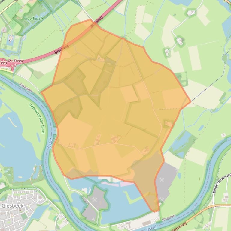 Kaart van postcodegebied 6994JH.