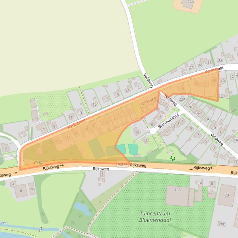 Kaart van postcodegebied 6996AH.