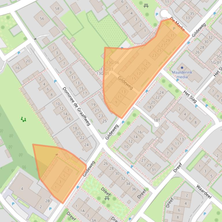 Kaart van postcodegebied 6996AS.