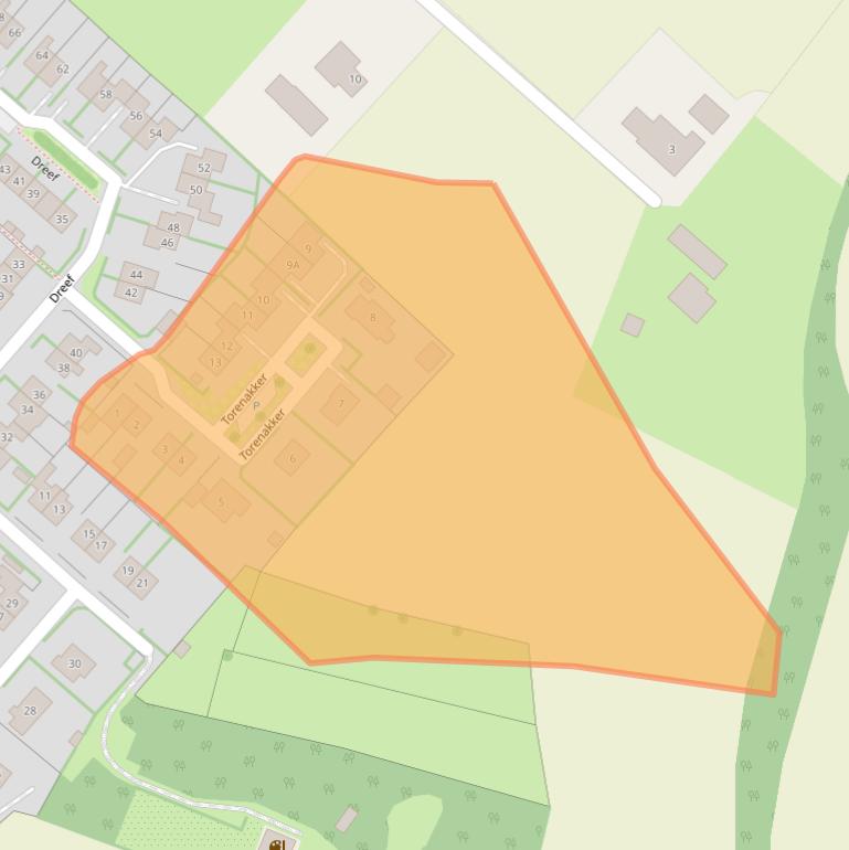 Kaart van postcodegebied 6996BD.