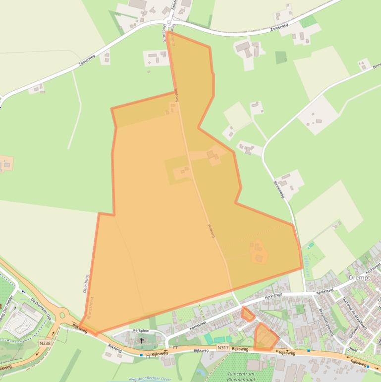 Kaart van postcodegebied 6996DA.