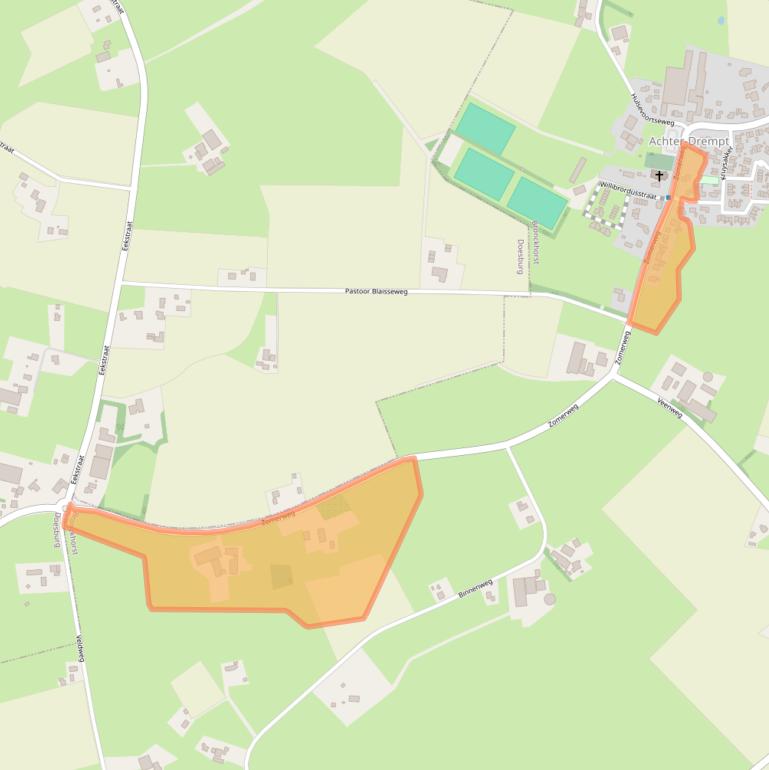 Kaart van postcodegebied 6996DE.