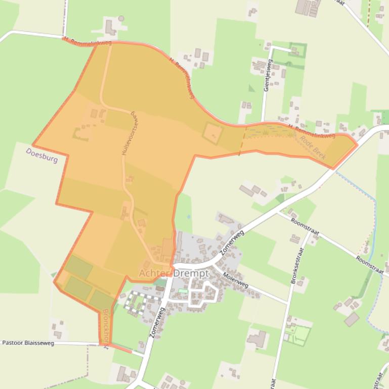 Kaart van postcodegebied 6996DG.