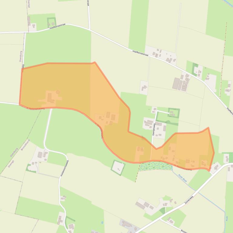 Kaart van postcodegebied 6996DH.