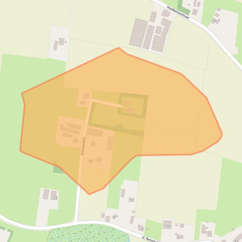 Kaart van postcodegebied 6996DJ.