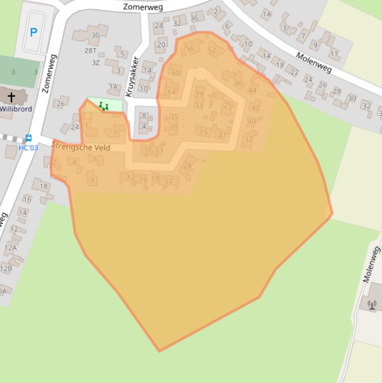 Kaart van postcodegebied 6996DK.