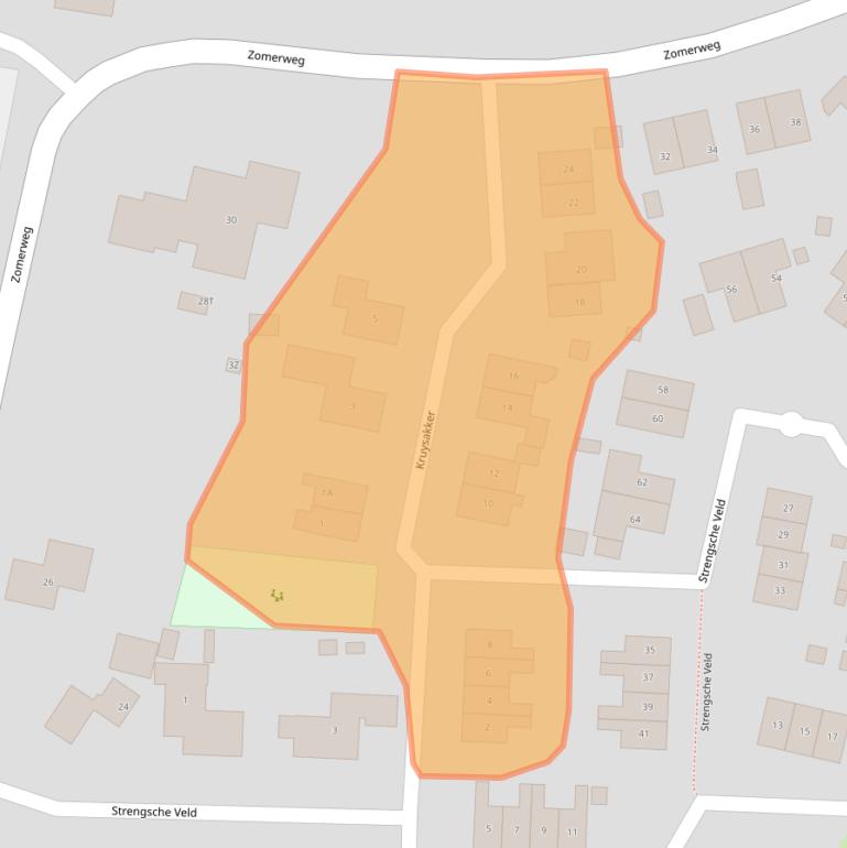 Kaart van postcodegebied 6996DL.