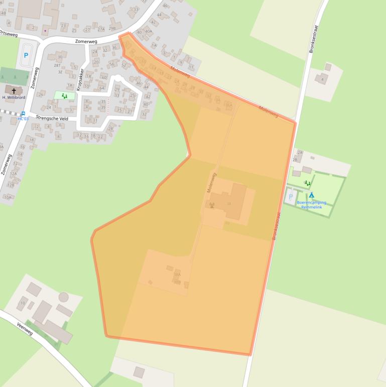 Kaart van postcodegebied 6996DN.