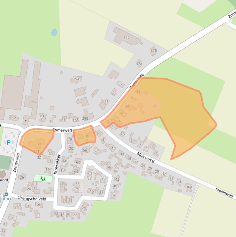 Kaart van postcodegebied 6996DR.