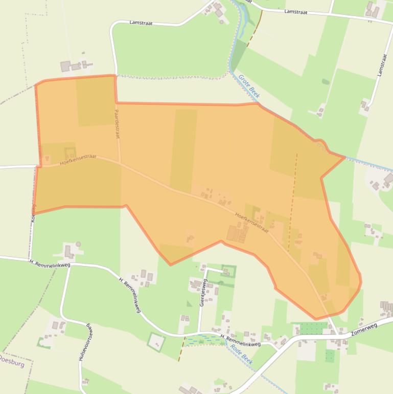 Kaart van postcodegebied 6996DS.