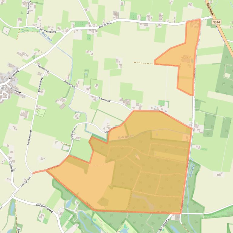 Kaart van postcodegebied 6996DV.