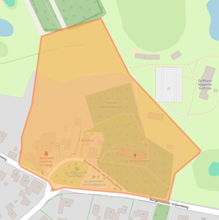 Kaart van postcodegebied 6997AA.