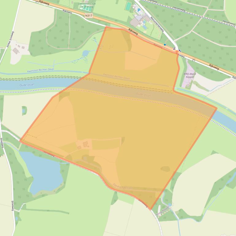 Kaart van postcodegebied 6997CD.