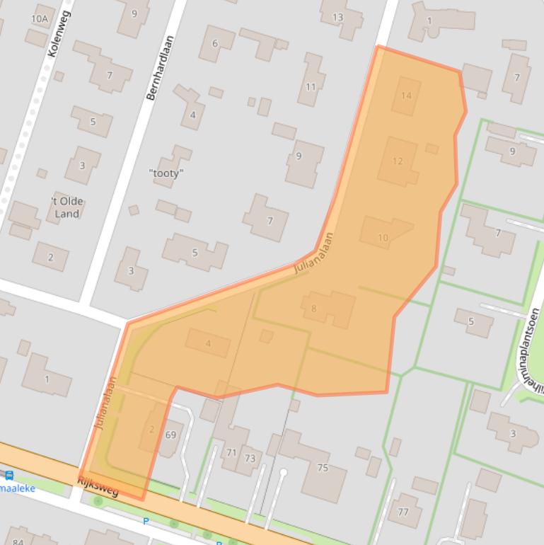 Kaart van postcodegebied 6998AR.