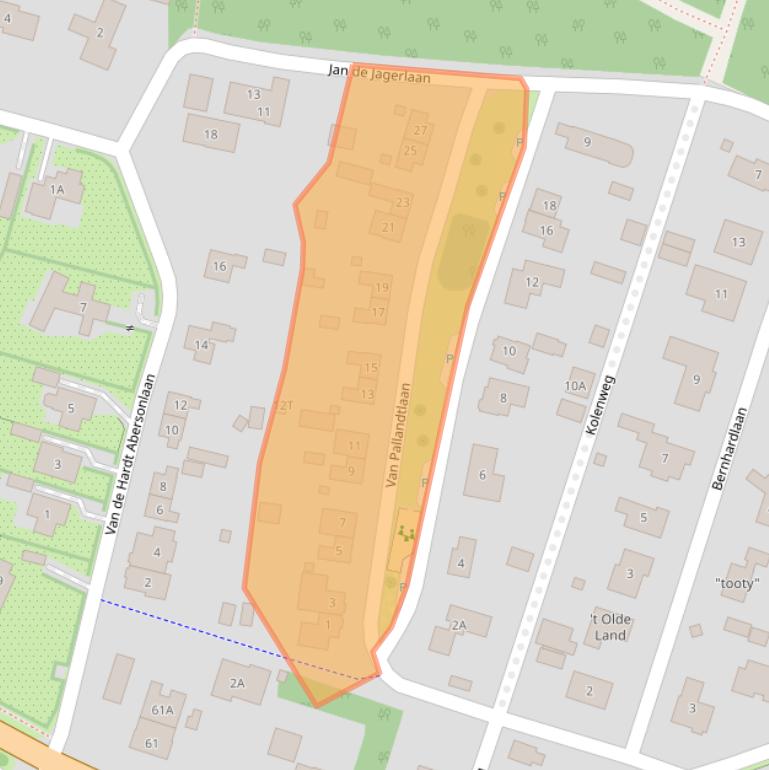 Kaart van postcodegebied 6998AV.