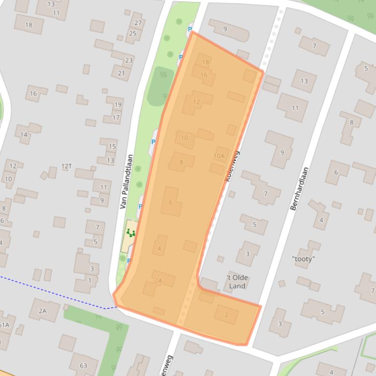 Kaart van postcodegebied 6998AW.