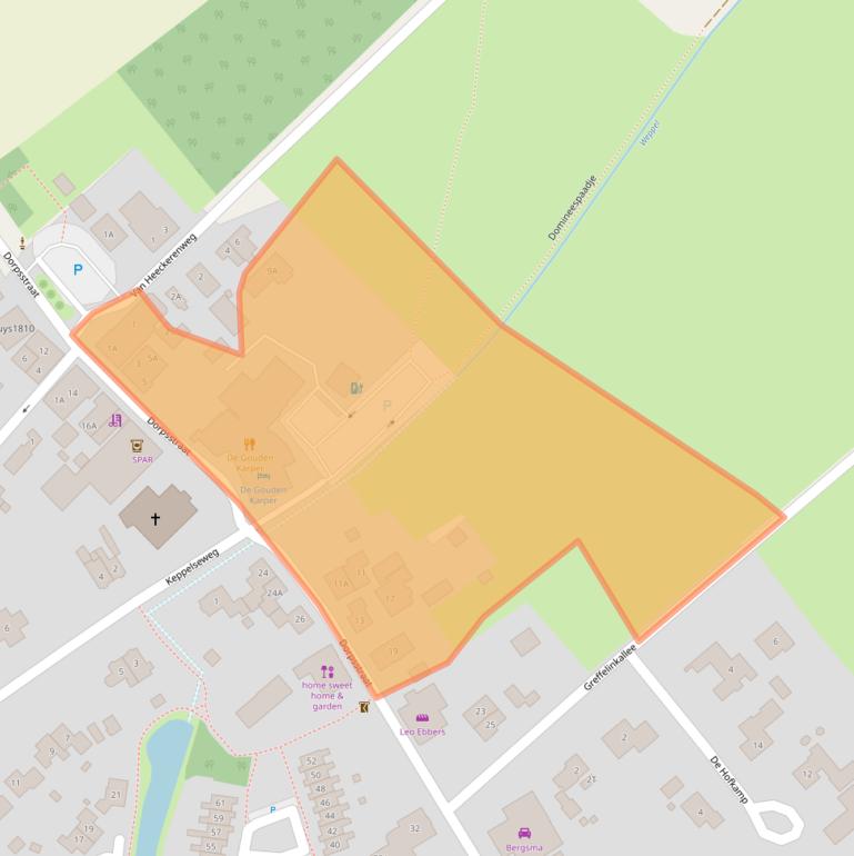 Kaart van postcodegebied 6999AA.