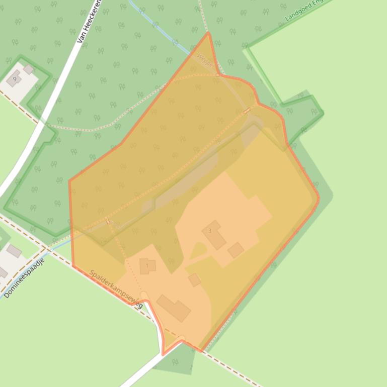 Kaart van postcodegebied 6999AG.