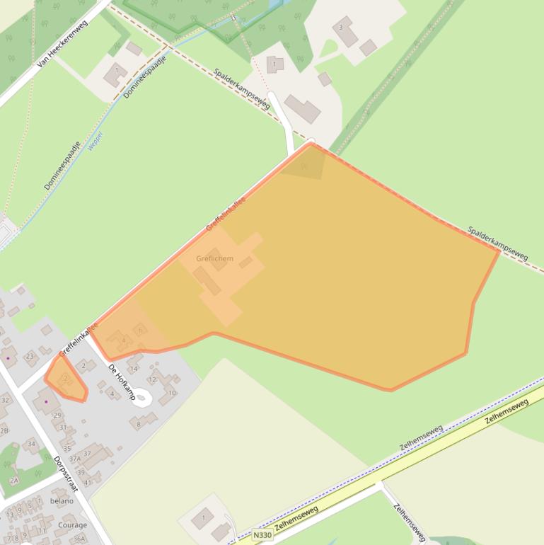 Kaart van postcodegebied 6999AJ.