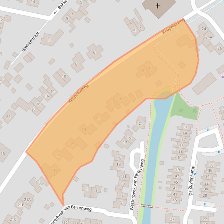 Kaart van postcodegebied 6999AM.