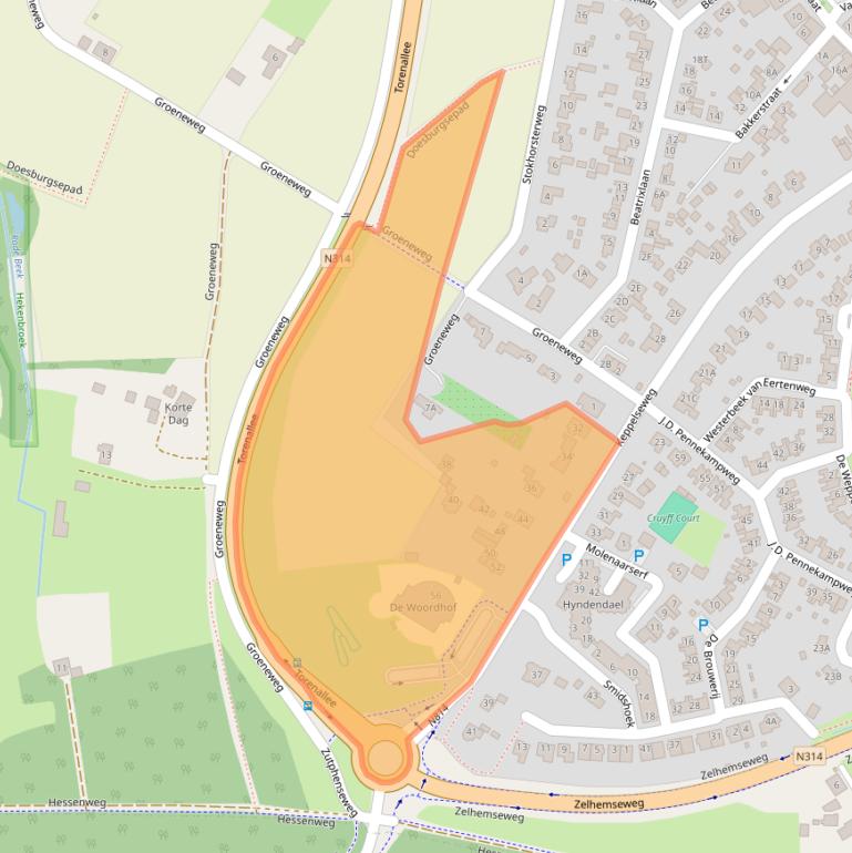 Kaart van postcodegebied 6999AR.