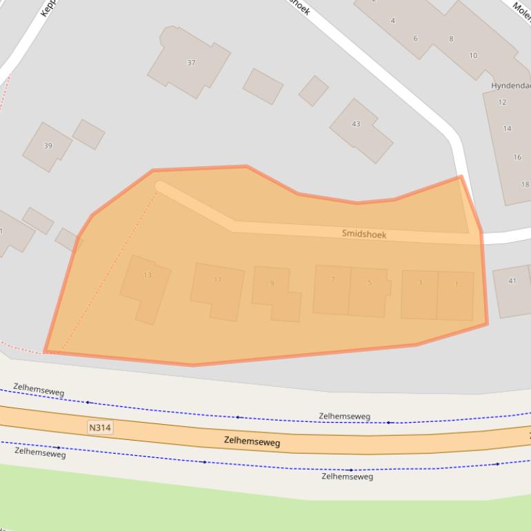 Kaart van postcodegebied 6999AS.