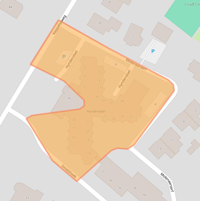 Kaart van postcodegebied 6999AT.