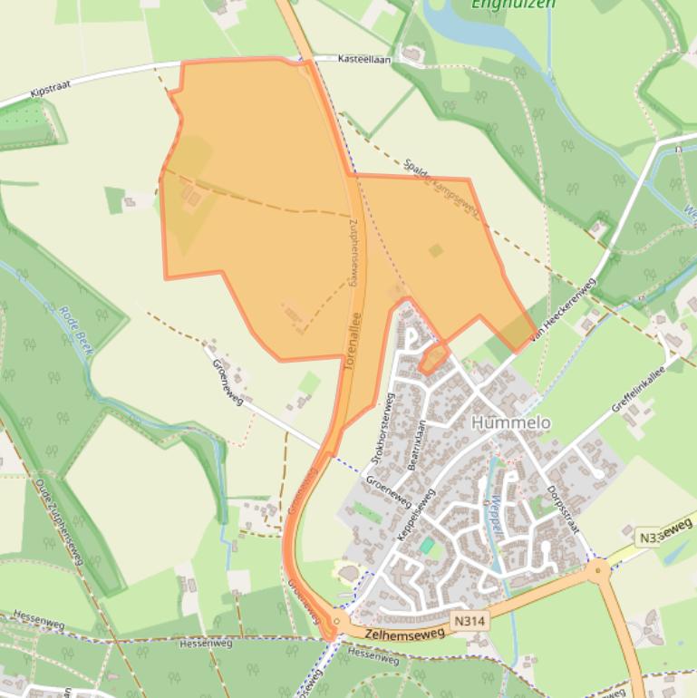 Kaart van postcodegebied 6999BG.