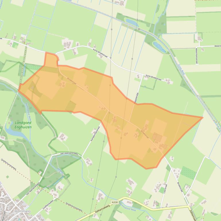 Kaart van postcodegebied 6999DH.
