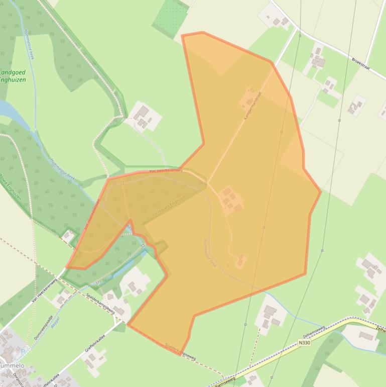 Kaart van postcodegebied 6999DL.