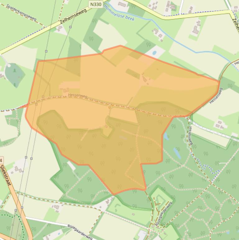 Kaart van postcodegebied 6999DV.