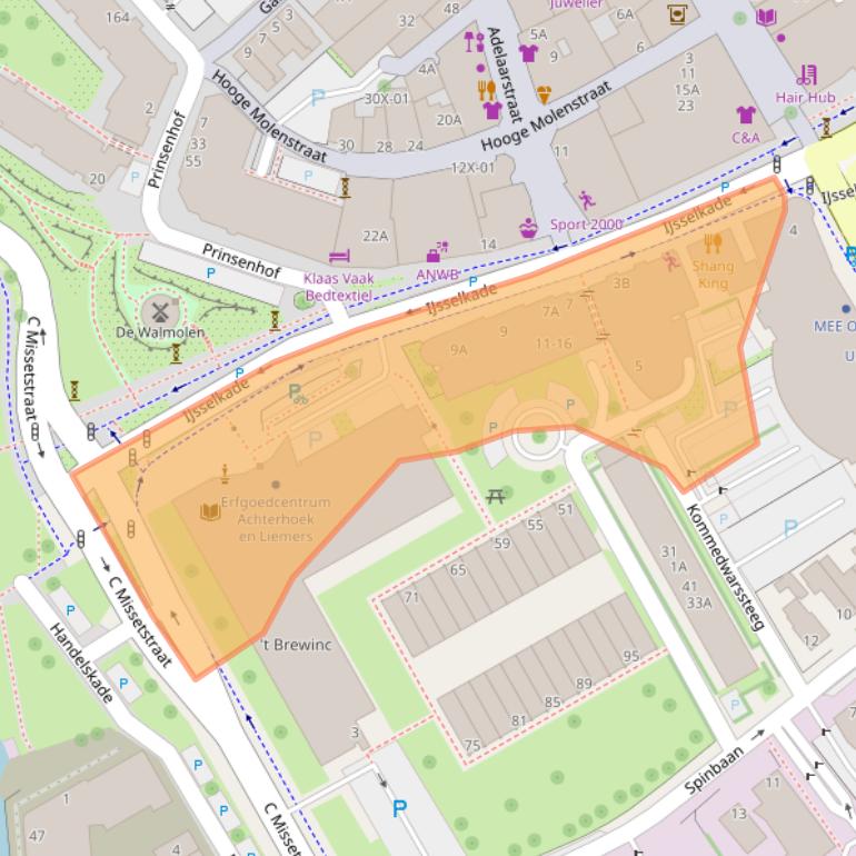 Kaart van postcodegebied 7001AN.