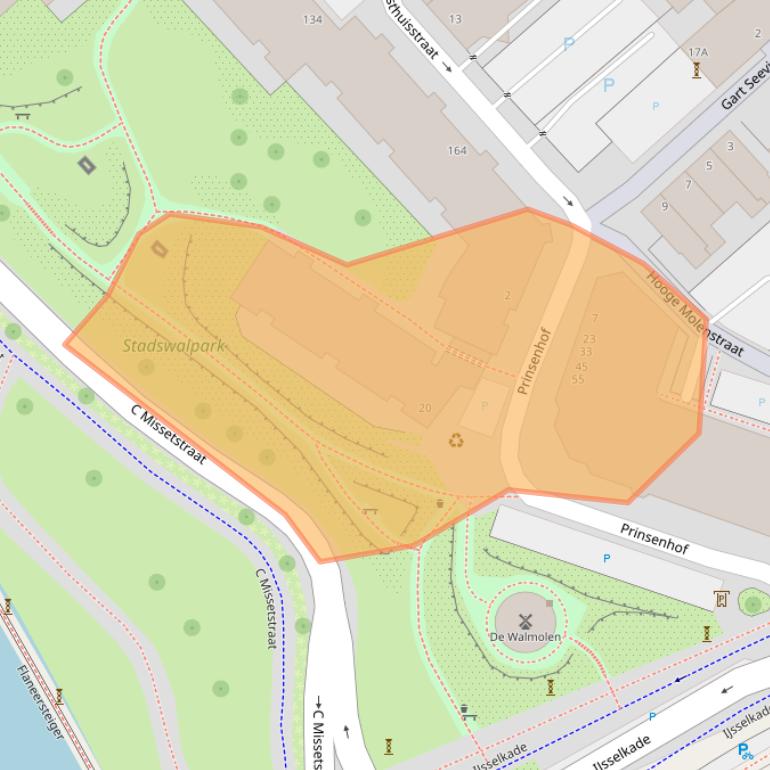 Kaart van postcodegebied 7001AV.