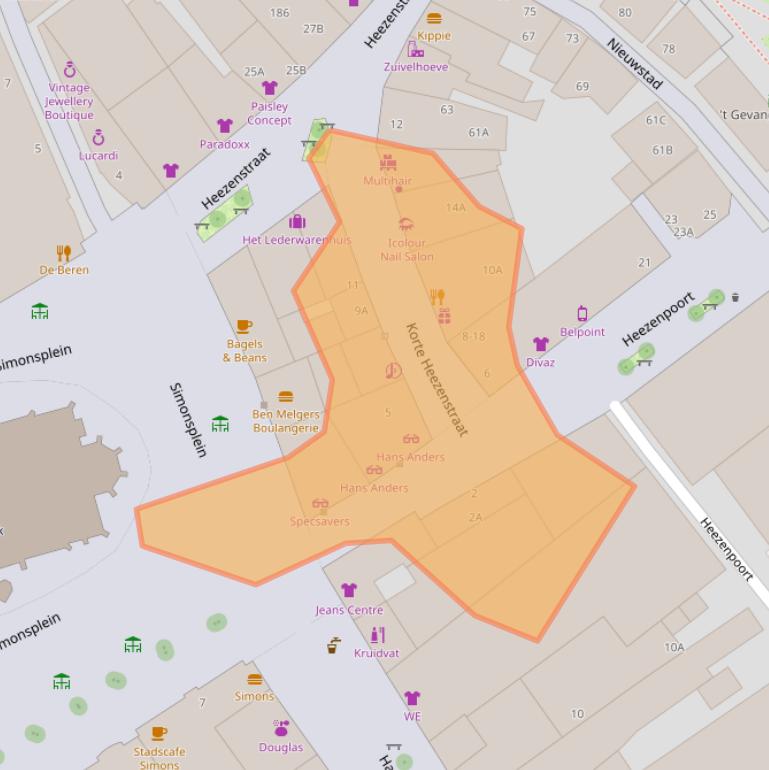 Kaart van postcodegebied 7001BN.