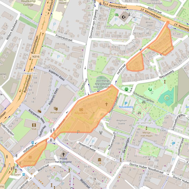 Kaart van postcodegebied 7001CD.