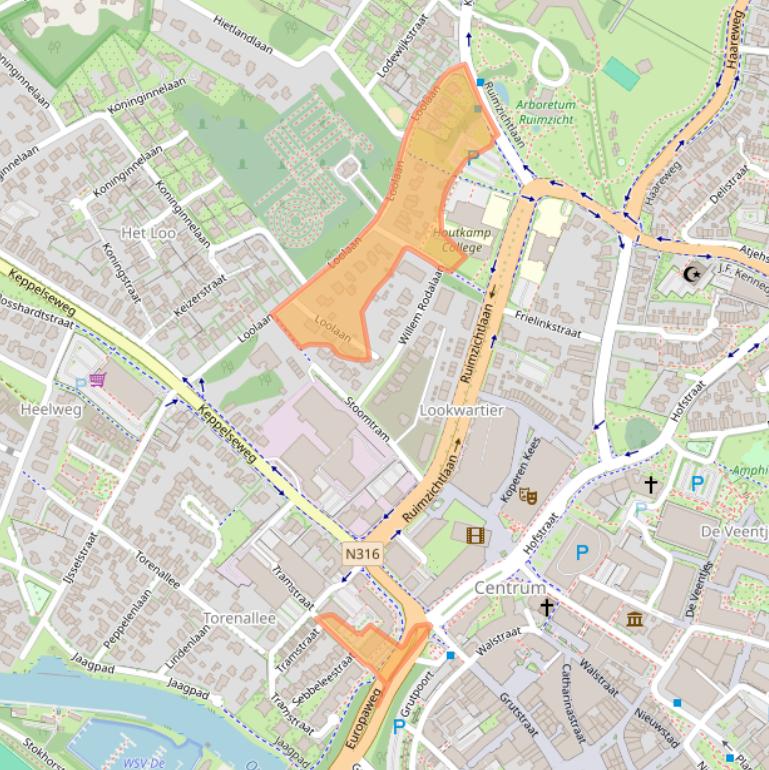 Kaart van postcodegebied 7001CR.