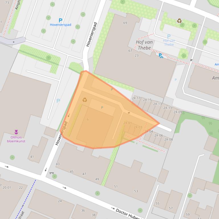 Kaart van postcodegebied 7001DA.