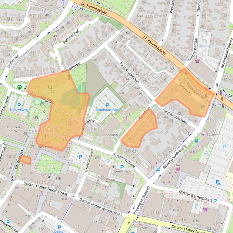 Kaart van postcodegebied 7001DJ.